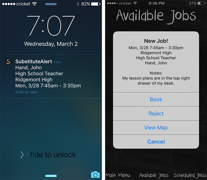 SubAlert iOS Job Booking Tip